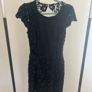 Lulus "How Exquisite" Black Lace Backless Mini Dress - Size Small
